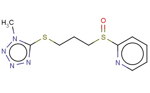 PYRIDINE, 2-((3-((1-METHYL-1H-TETRAZOL-5-YL)THIO)PROPYL)SULFINYL)-